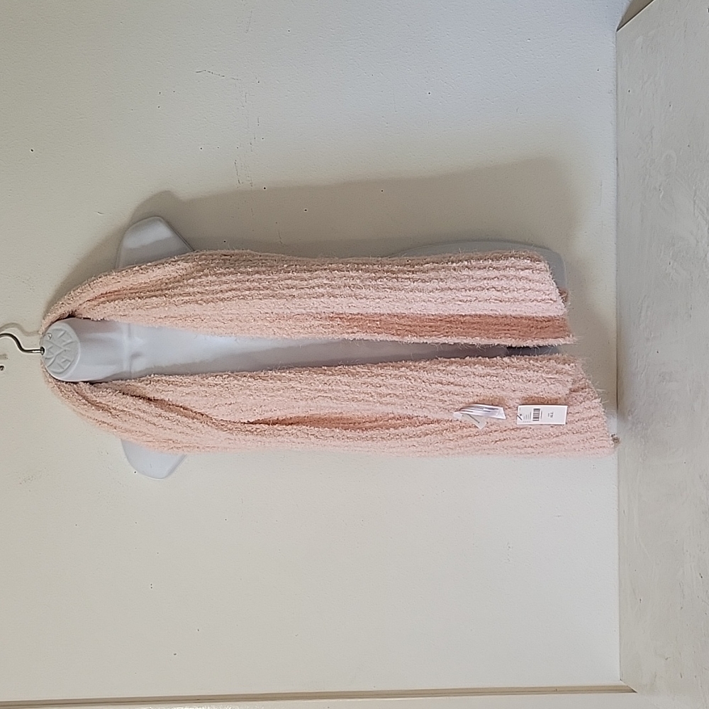 NWT anthropologie pink/rose eyelash fluffy soft winter scarf